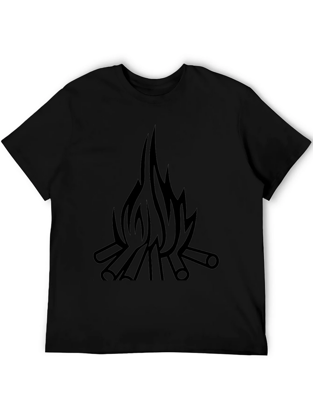 Campfire Graphic T-Shirt - Black Cotton Tee product image 5