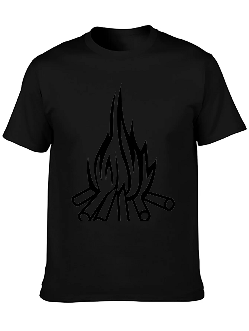Campfire Graphic T-Shirt - Black Cotton Tee product image 3