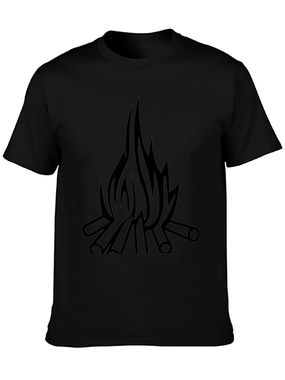 Campfire Graphic T-Shirt - Black Cotton Tee product image 3