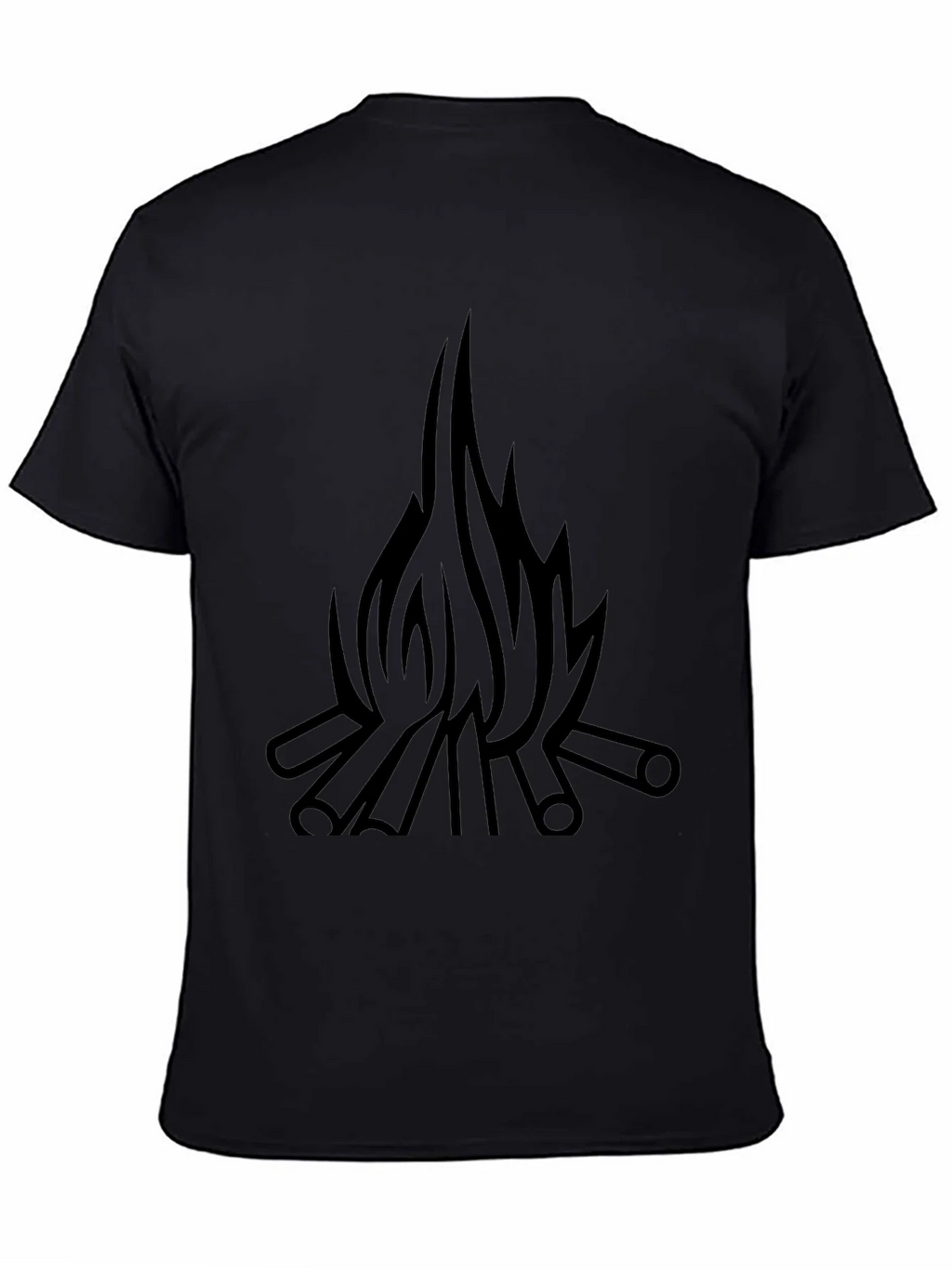 Campfire Graphic T-Shirt - Black Cotton Tee product image 4