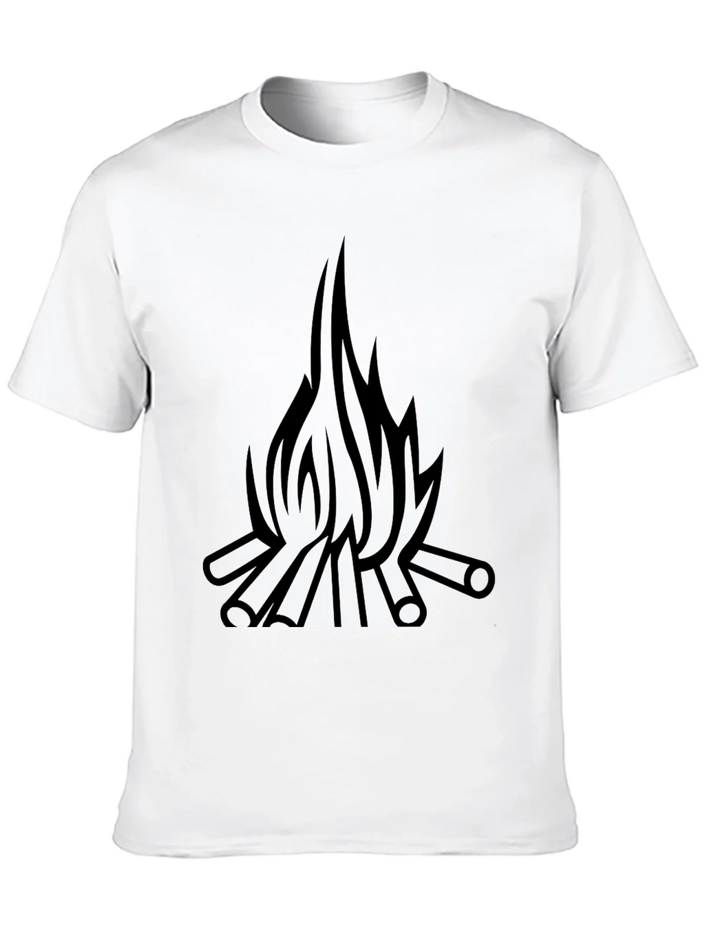 Campfire Graphic T-Shirt - Black Cotton Tee product image 9