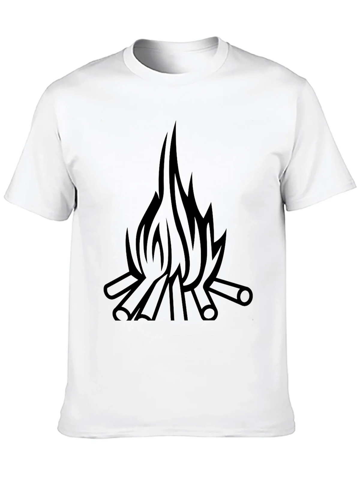 Campfire Graphic T-Shirt - Black Cotton Tee product image 9
