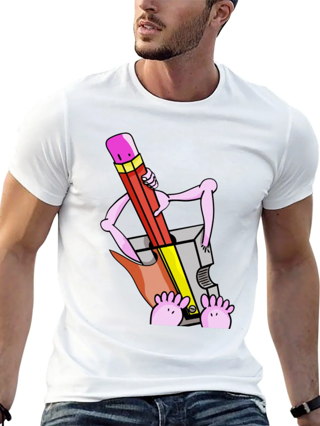 Funny Cartoon Pencil Sharpener T-Shirt product image 12