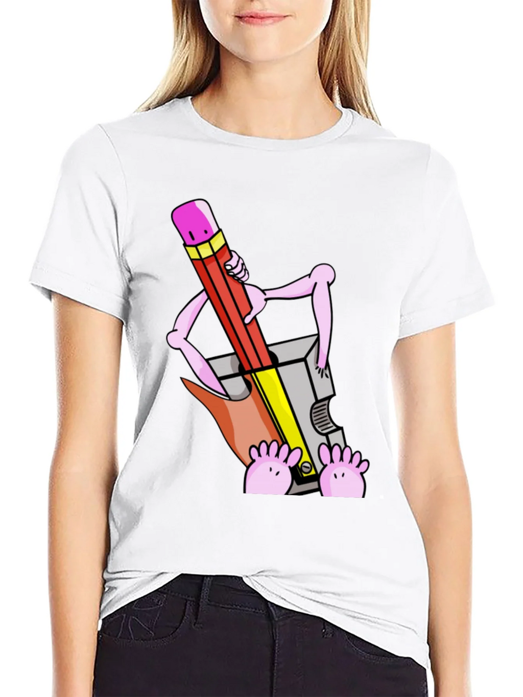 Funny Cartoon Pencil Sharpener T-Shirt product image 8