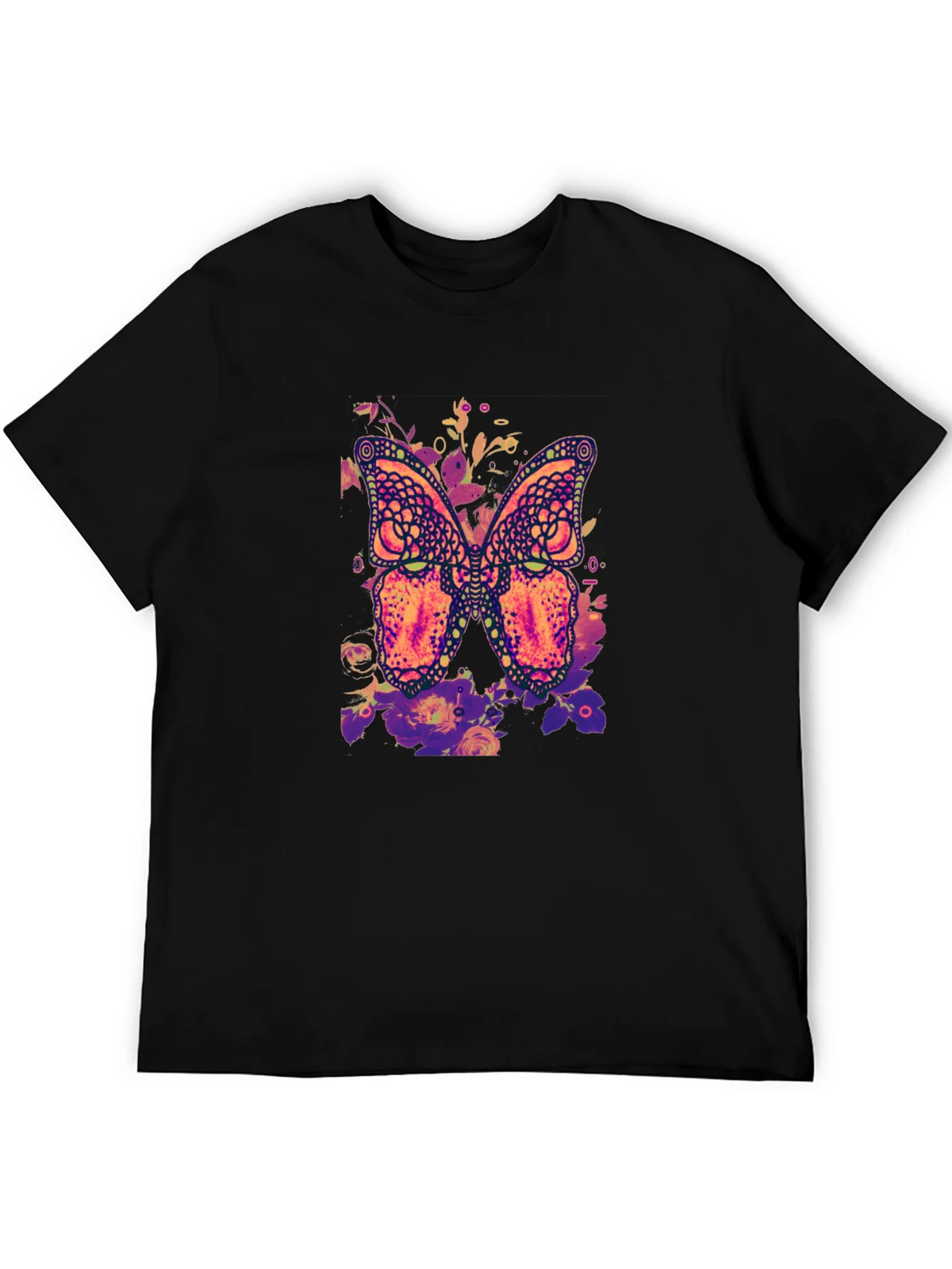 Butterfly Floral Graphic Print T-Shirt product image 5