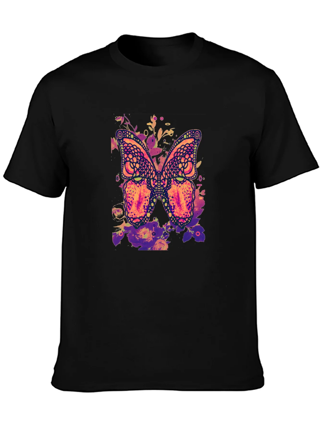 Butterfly Floral Graphic Print T-Shirt product image 3