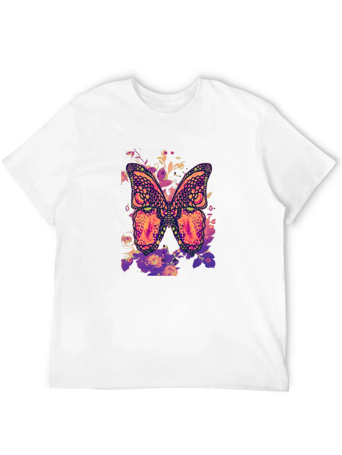Butterfly Floral Graphic Print T-Shirt product image 11