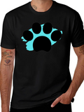 Paw Print Graphic Tee - Black Crewneck T-Shirt product image 1