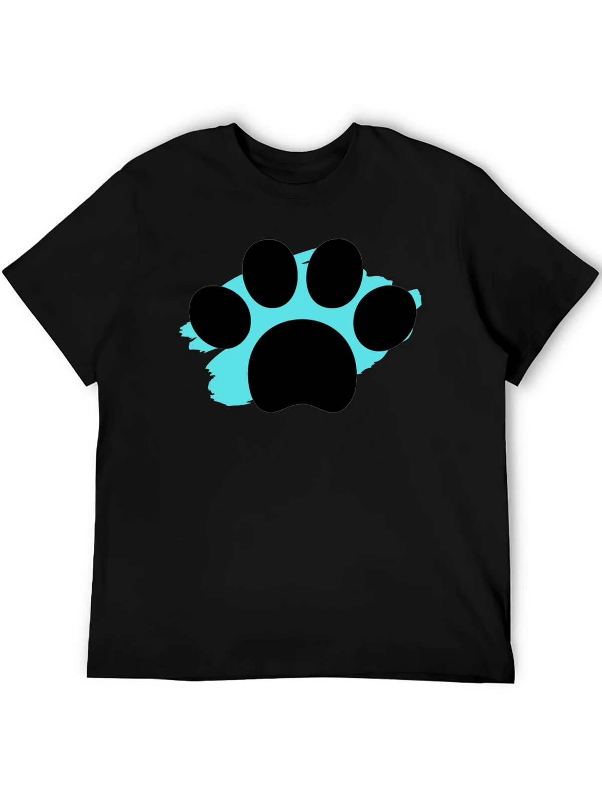Paw Print Graphic Tee - Black Crewneck T-Shirt product image 5