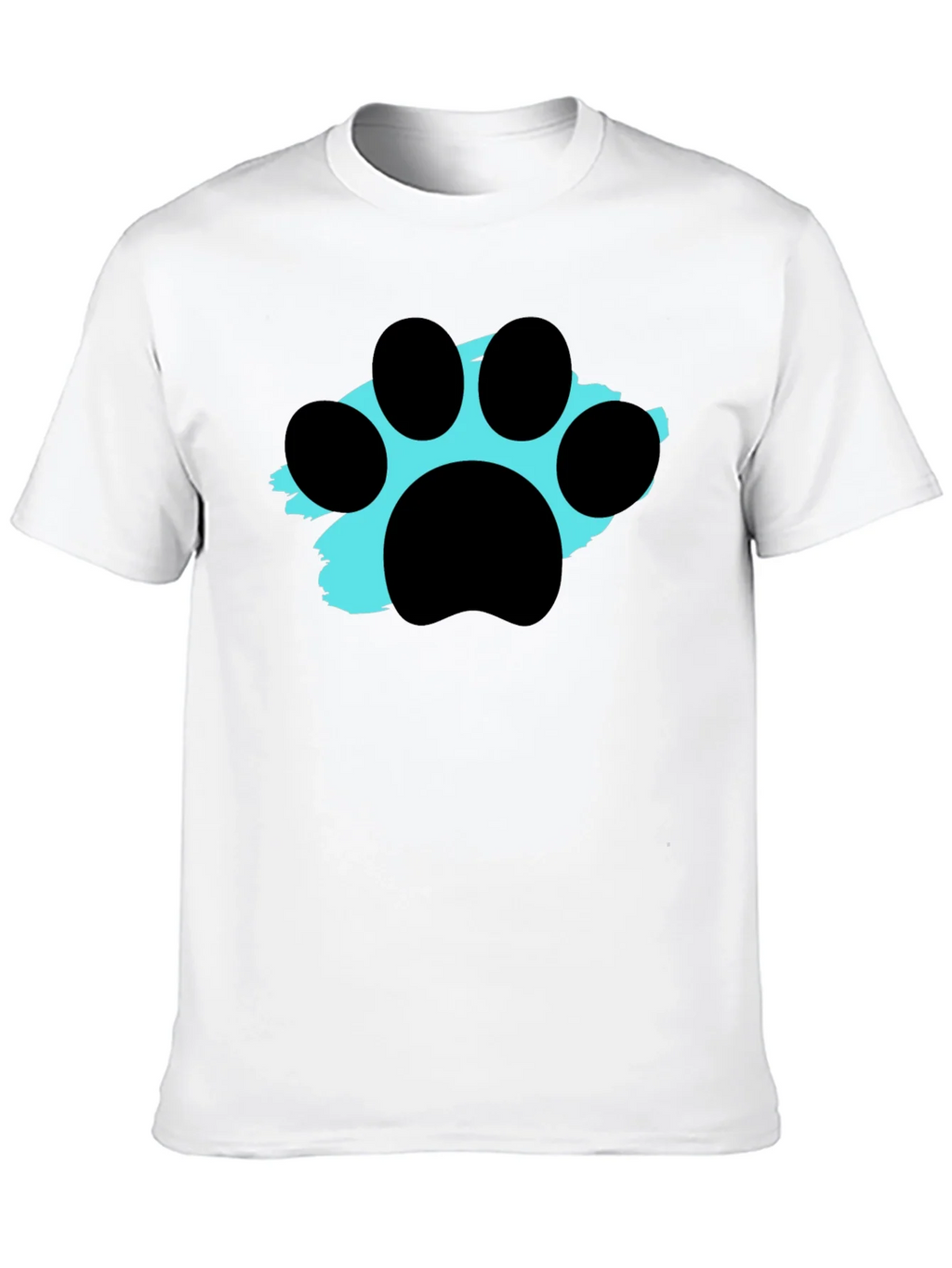 Paw Print Graphic Tee - Black Crewneck T-Shirt product image 9
