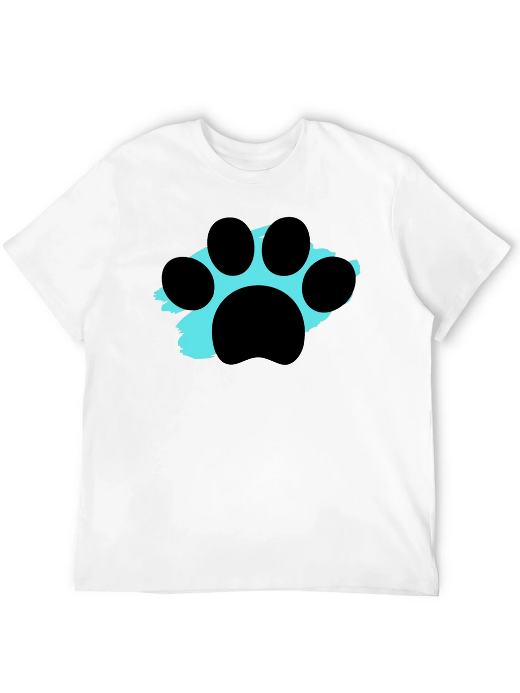 Paw Print Graphic Tee - Black Crewneck T-Shirt product image 11