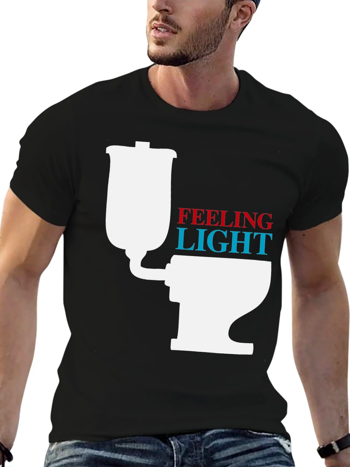 Feeling Light Funny Toilet Humor T-Shirt product image 6