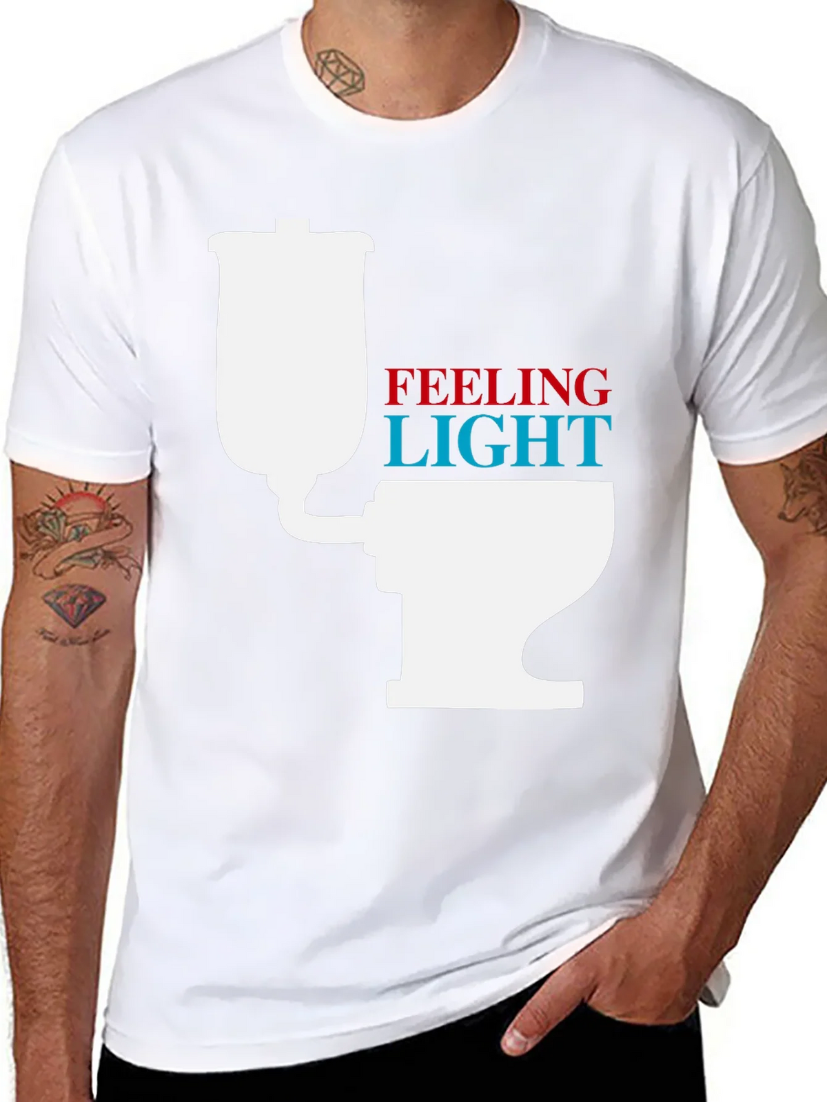 Feeling Light Funny Toilet Humor T-Shirt product image 7