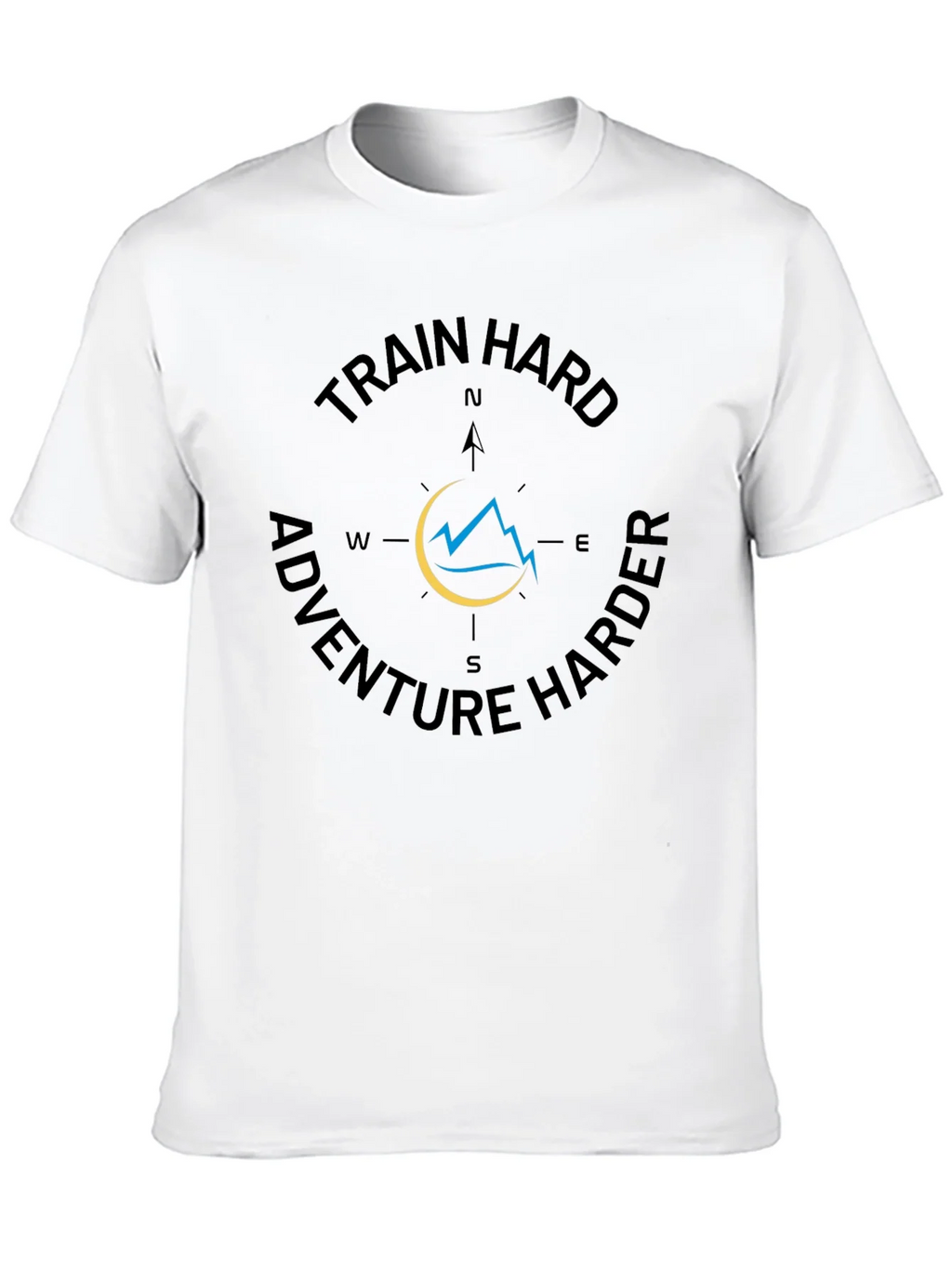 Train Hard Adventure Harder Black Graphic Tee product image 9