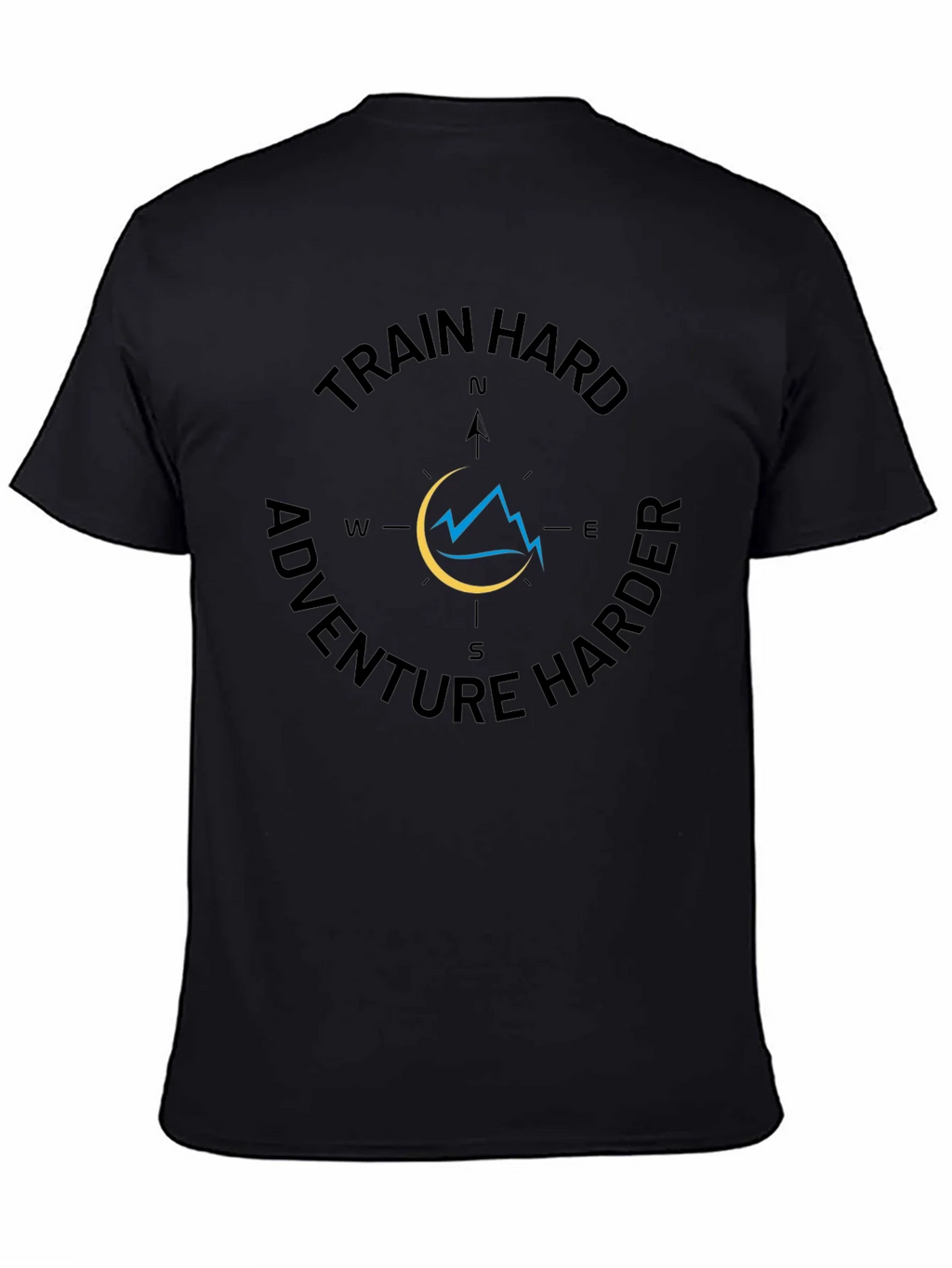 Train Hard Adventure Harder Black Graphic Tee product image 4