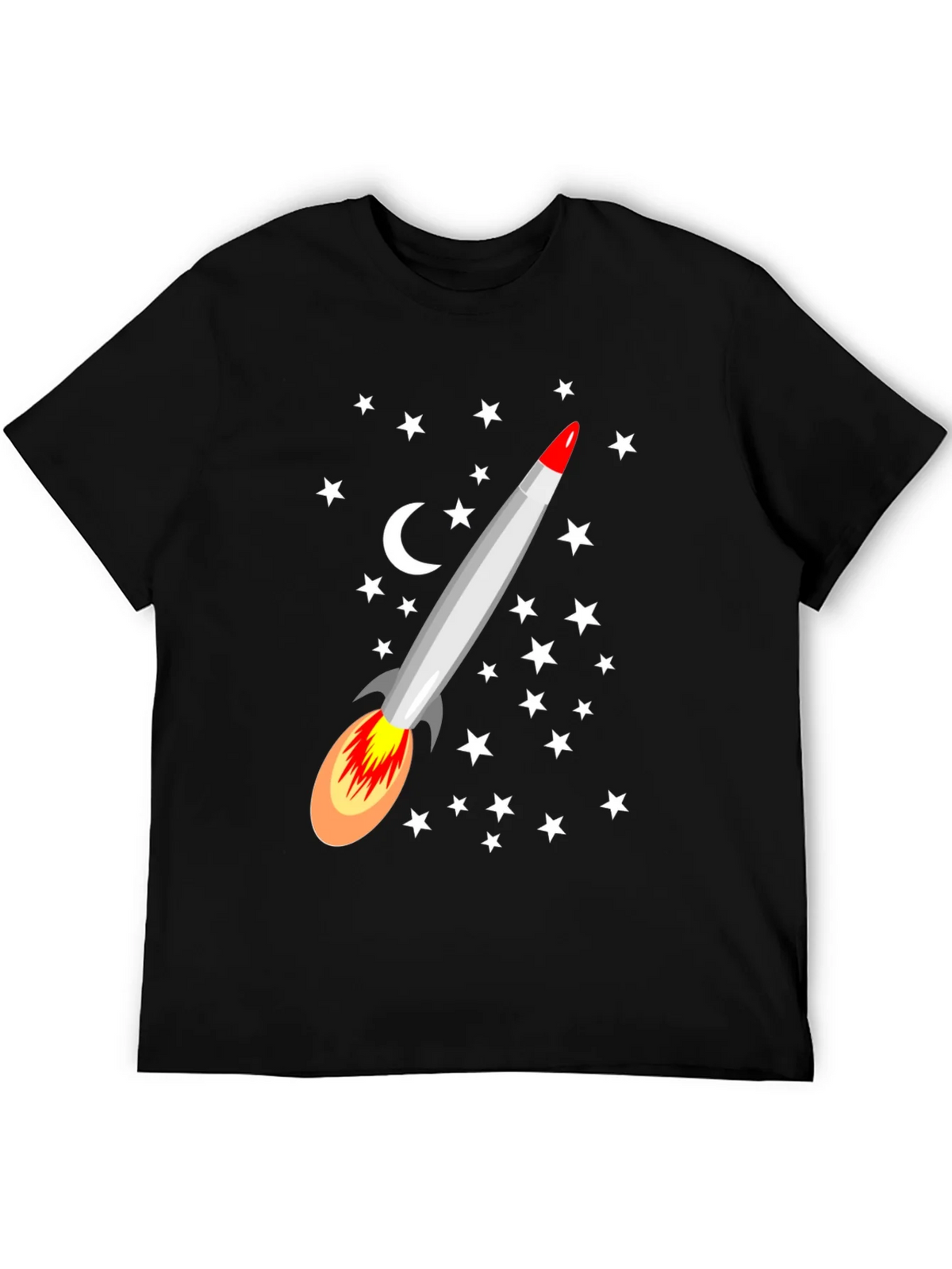 Rocket Starry Night Graphic T-Shirt product image 5