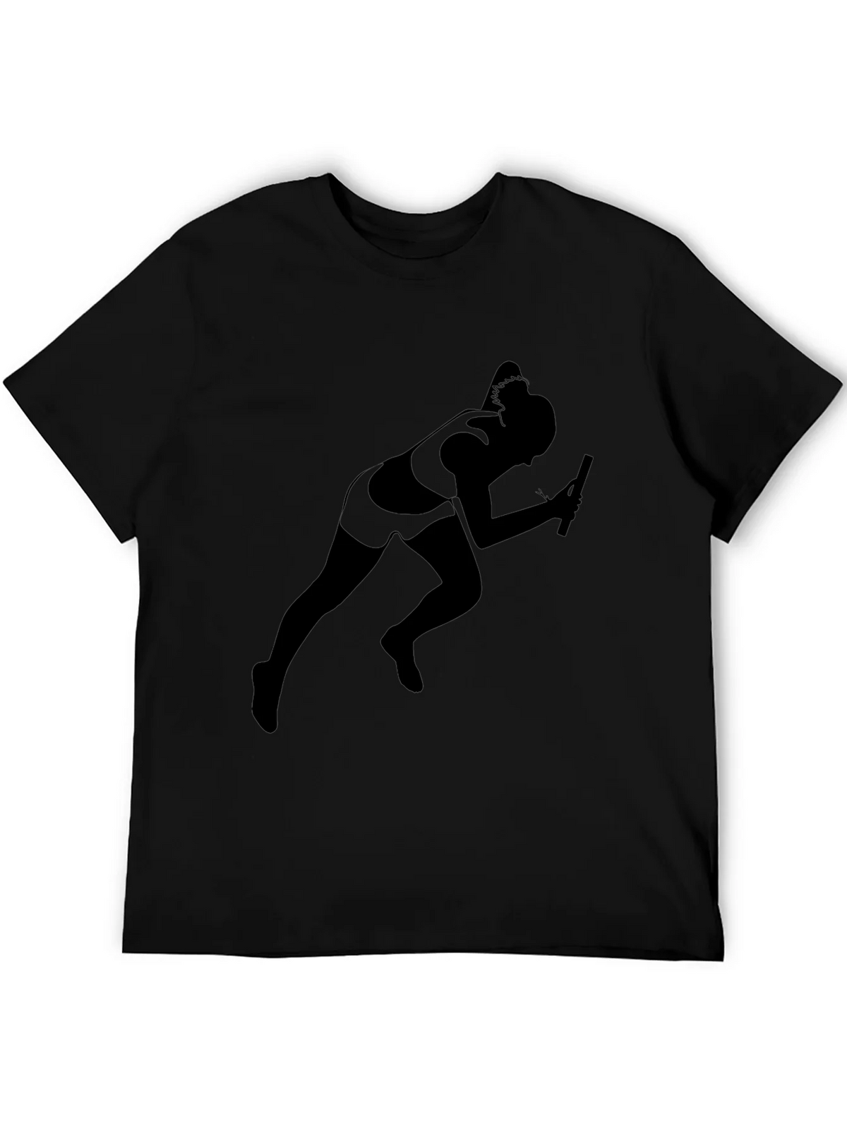 Runner Silhouette T-Shirt - Black Cotton Tee product image 5