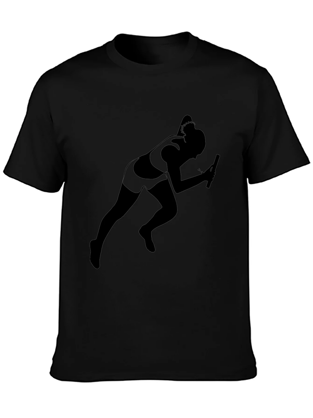Runner Silhouette T-Shirt - Black Cotton Tee product image 3