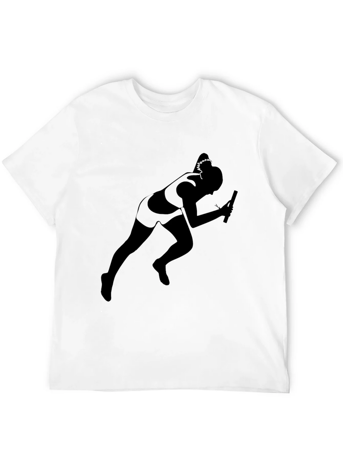 Runner Silhouette T-Shirt - Black Cotton Tee product image 11