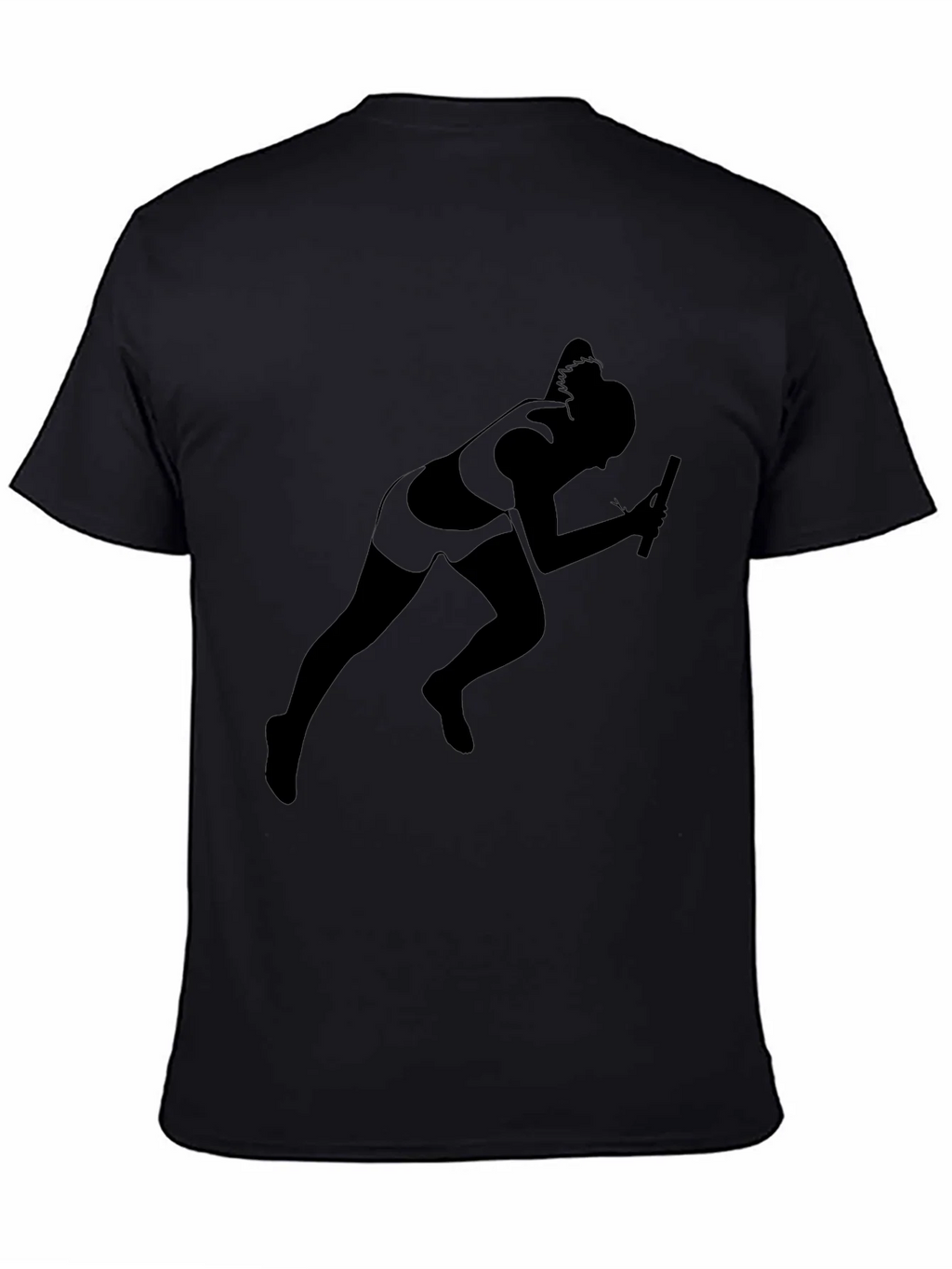 Runner Silhouette T-Shirt - Black Cotton Tee product image 4