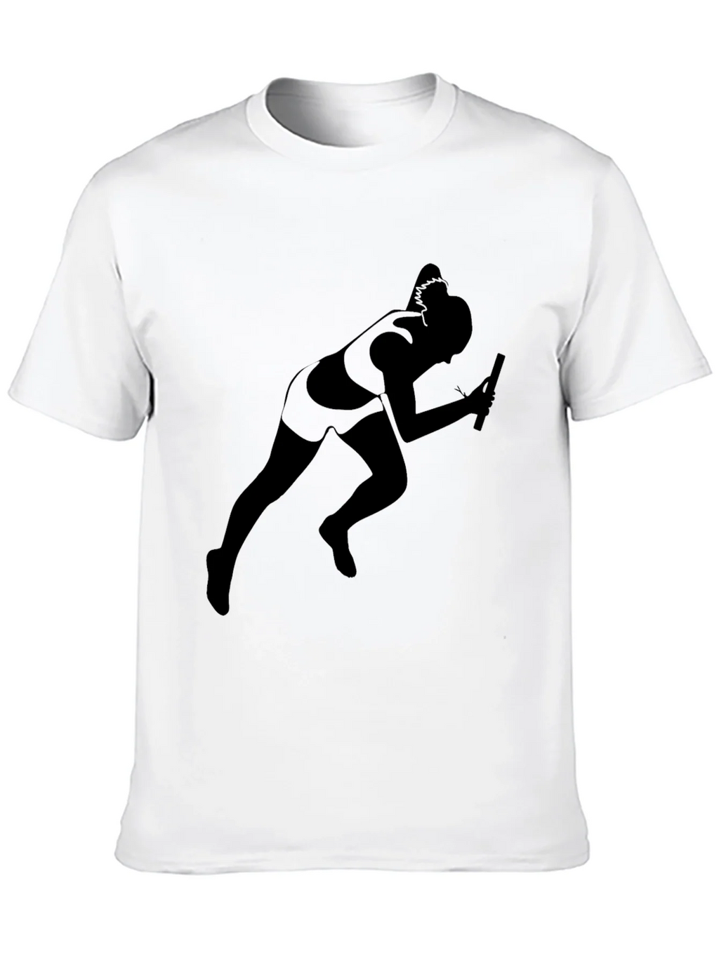 Runner Silhouette T-Shirt - Black Cotton Tee product image 9