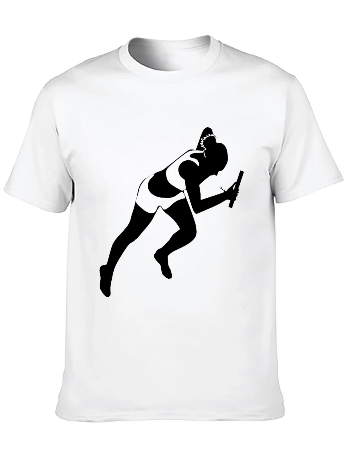 Runner Silhouette T-Shirt - Black Cotton Tee product image 9