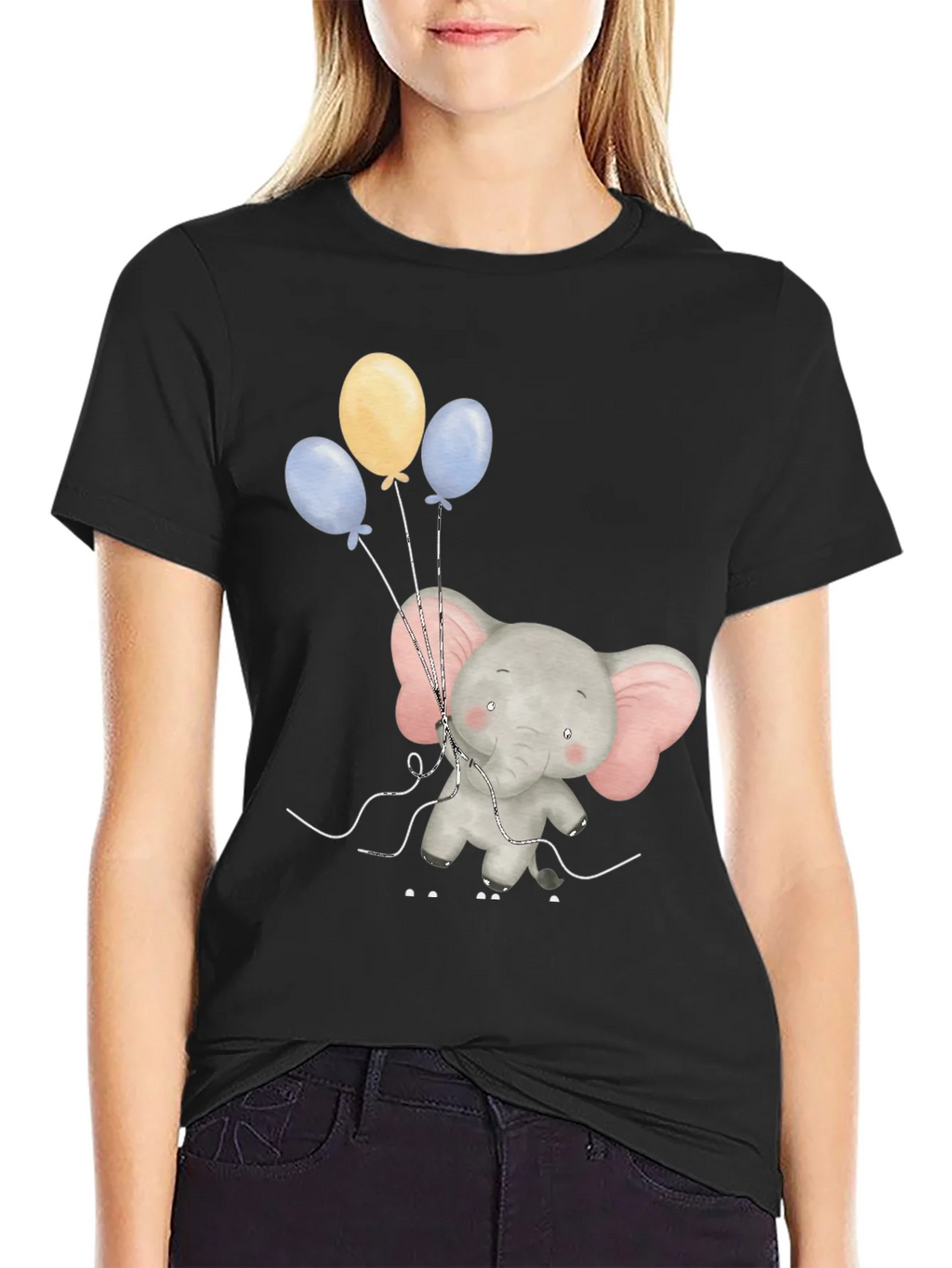 Elephant with Balloons Graphic Tee product image 2