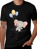 Elephant with Balloons Graphic Tee product image 1