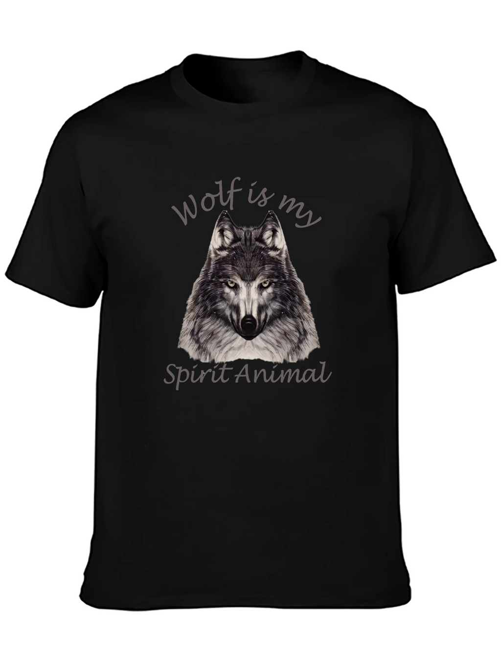 Wolf Spirit Animal Graphic Tee - Black product image 3