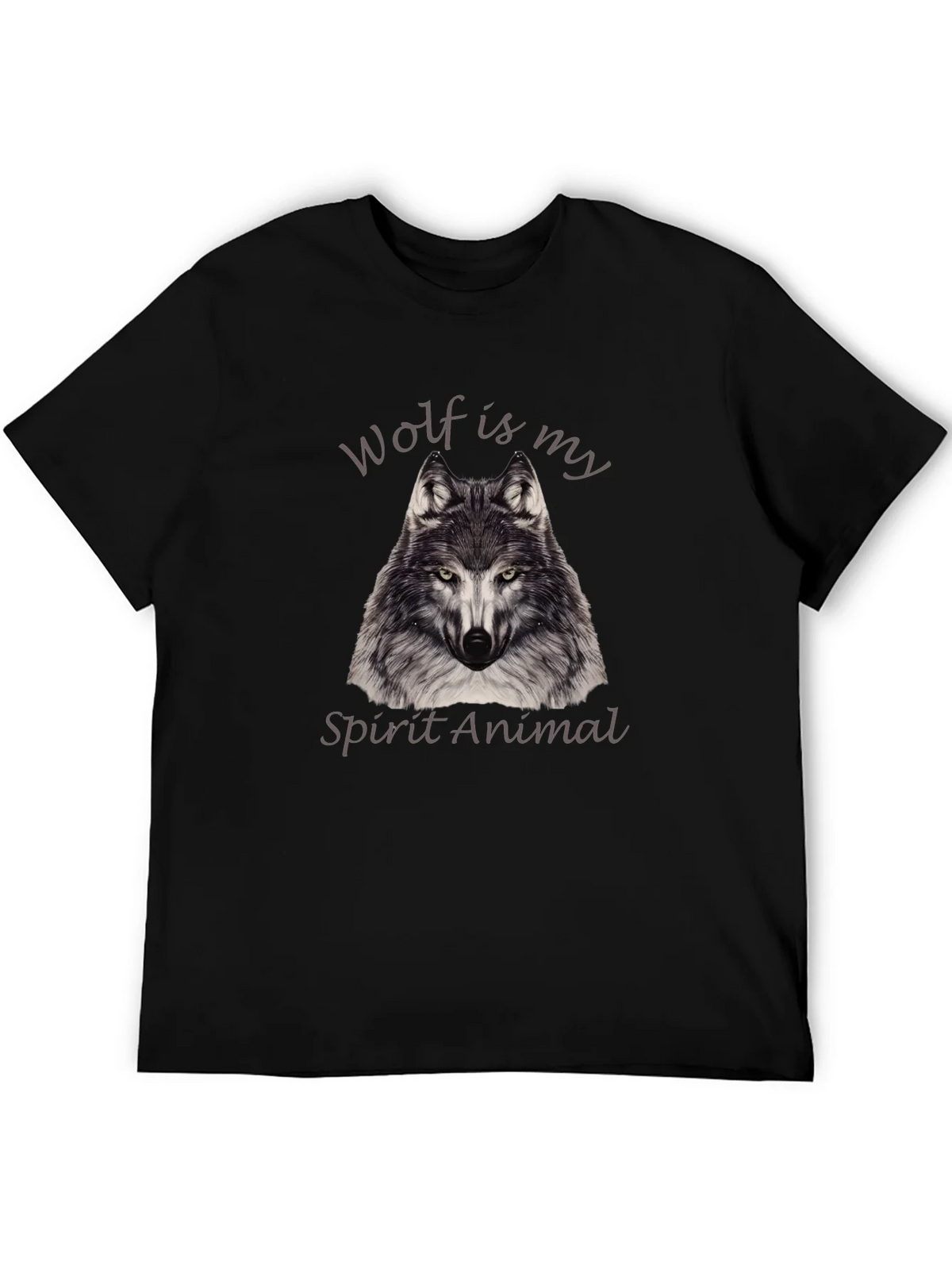 Wolf Spirit Animal Graphic Tee - Black product image 5