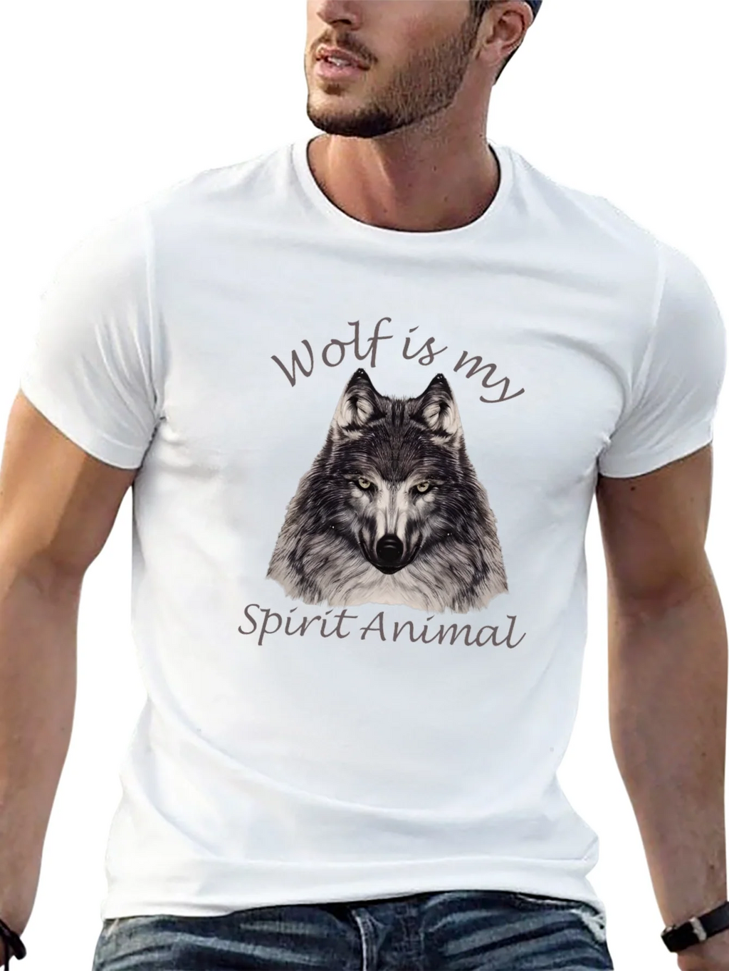 Wolf Spirit Animal Graphic Tee - Black product image 12