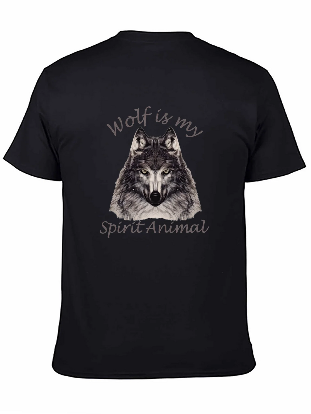 Wolf Spirit Animal Graphic Tee - Black product image 4