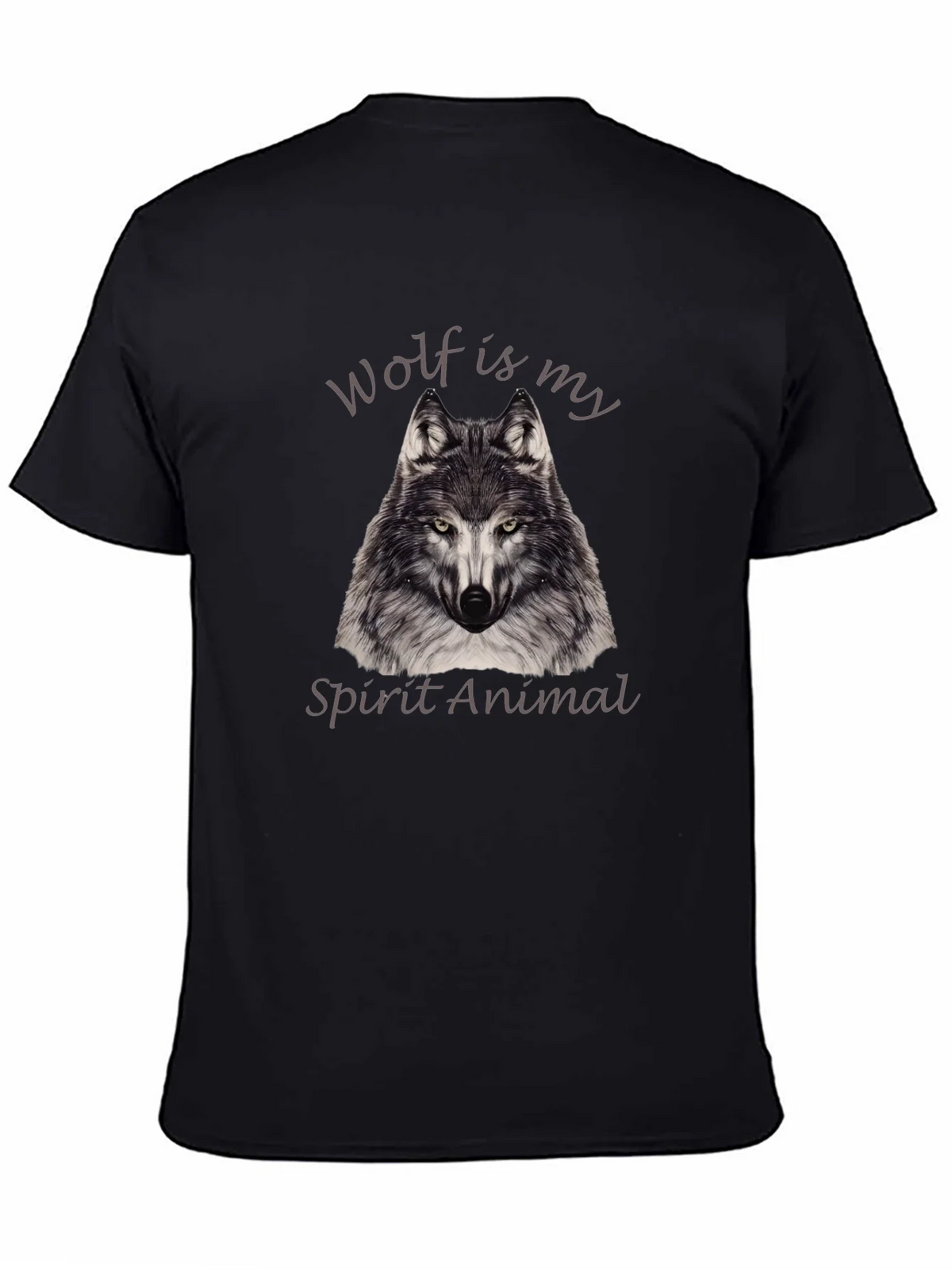 Wolf Spirit Animal Graphic Tee - Black product image 4