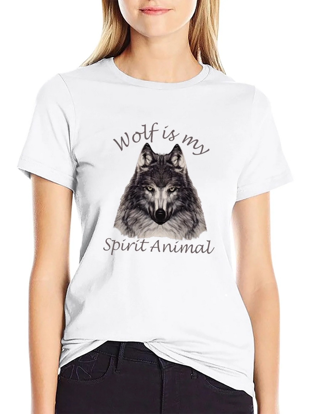 Wolf Spirit Animal Graphic Tee - Black product image 8