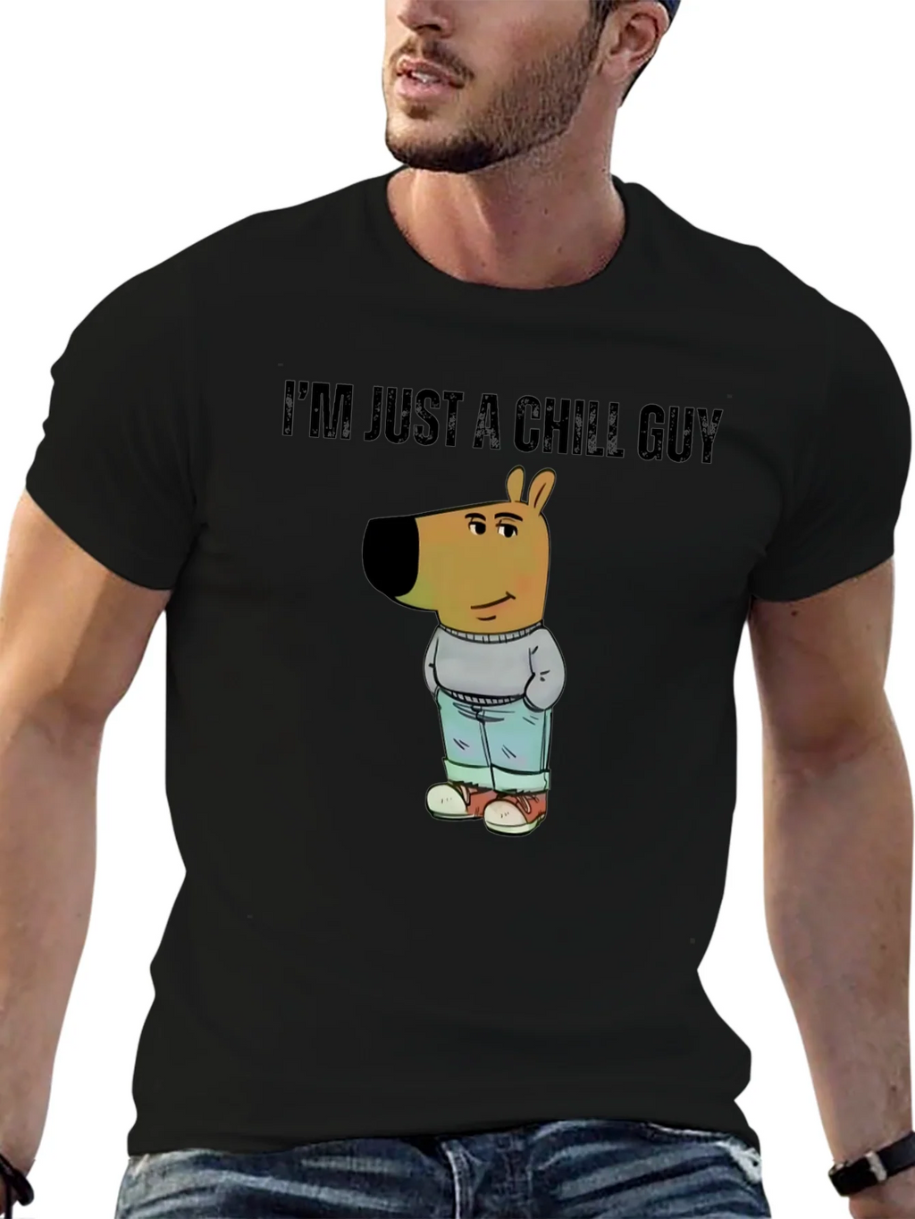Chill Guy Cartoon Dog T-Shirt product image 6