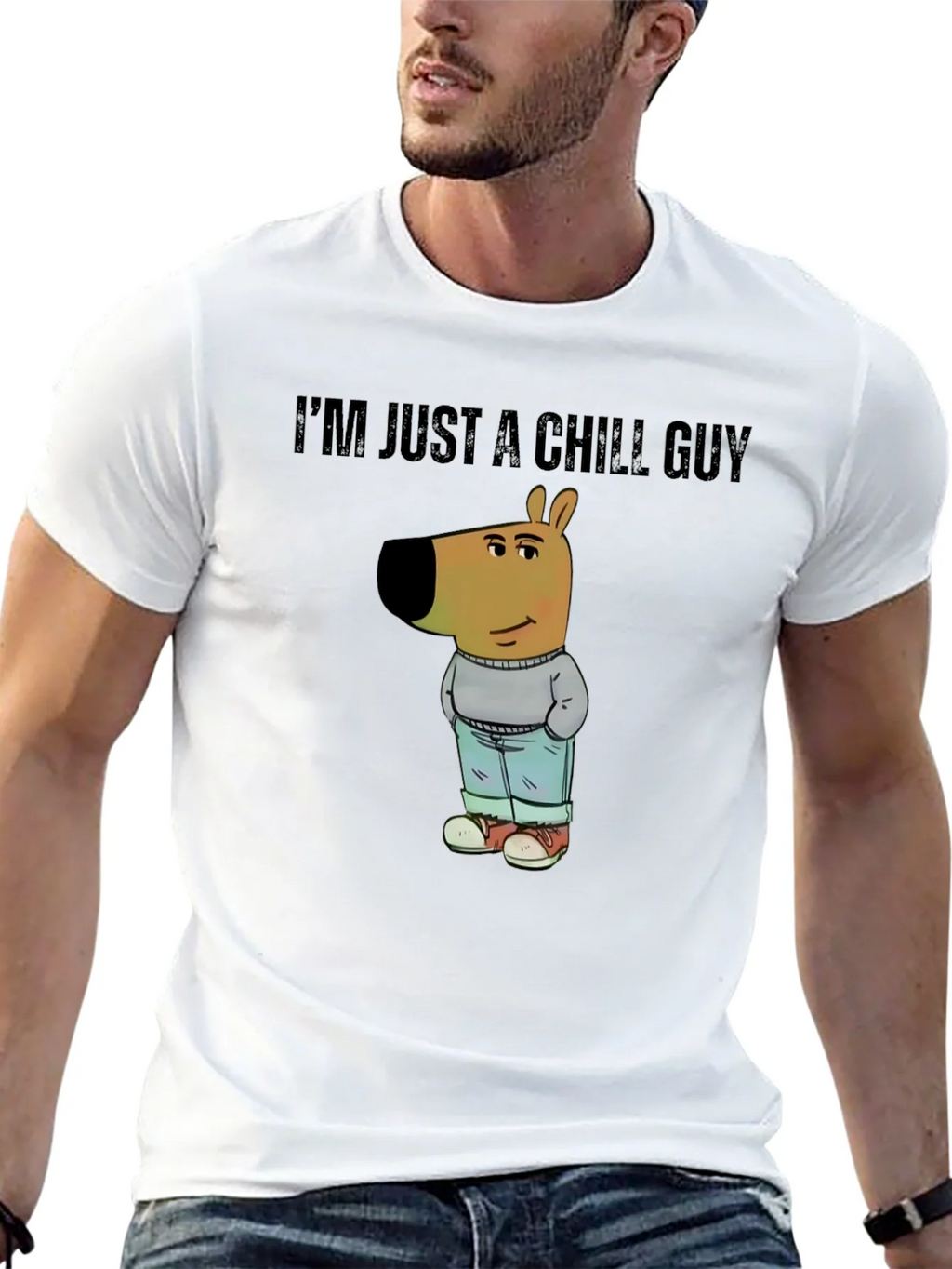 Chill Guy Cartoon Dog T-Shirt product image 12