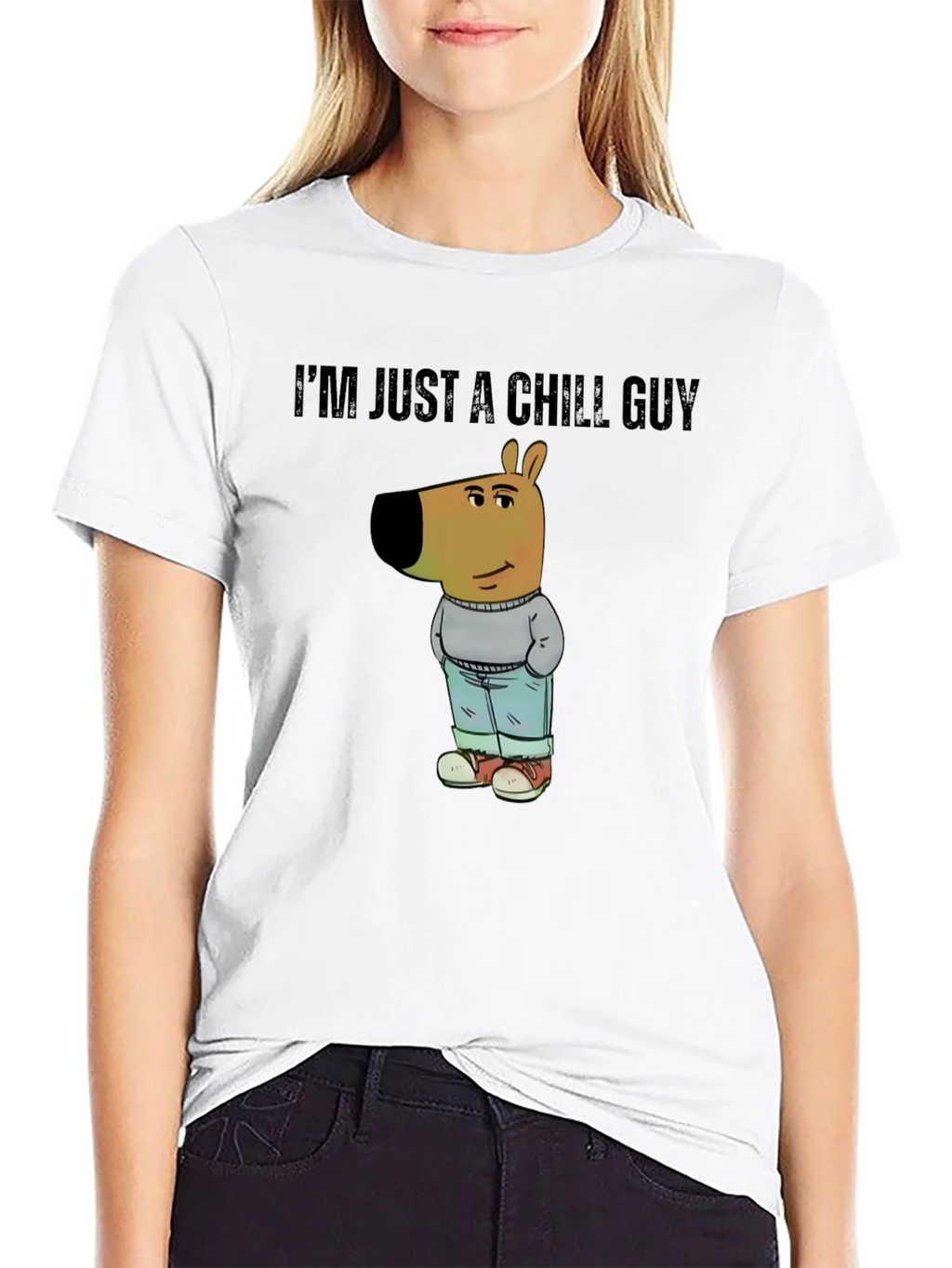 Chill Guy Cartoon Dog T-Shirt product image 8