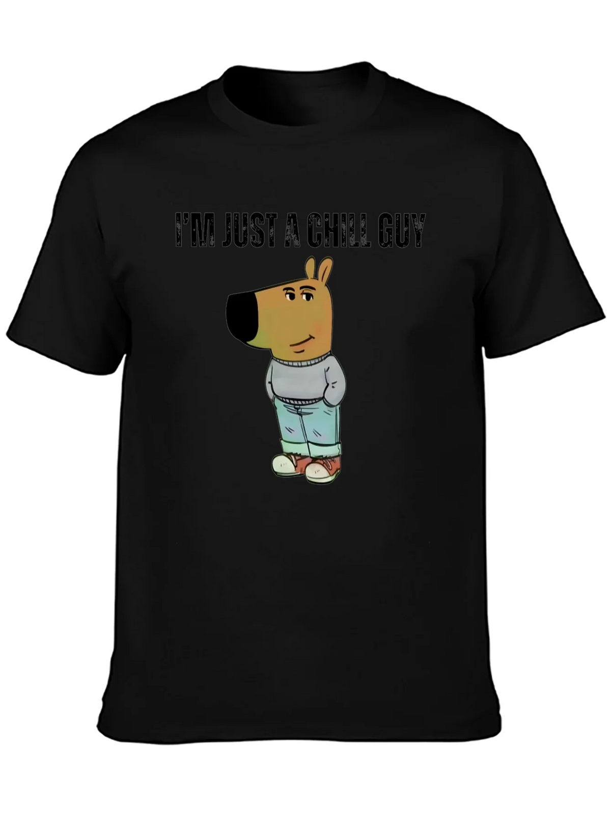 Chill Guy Cartoon Dog T-Shirt product image 3