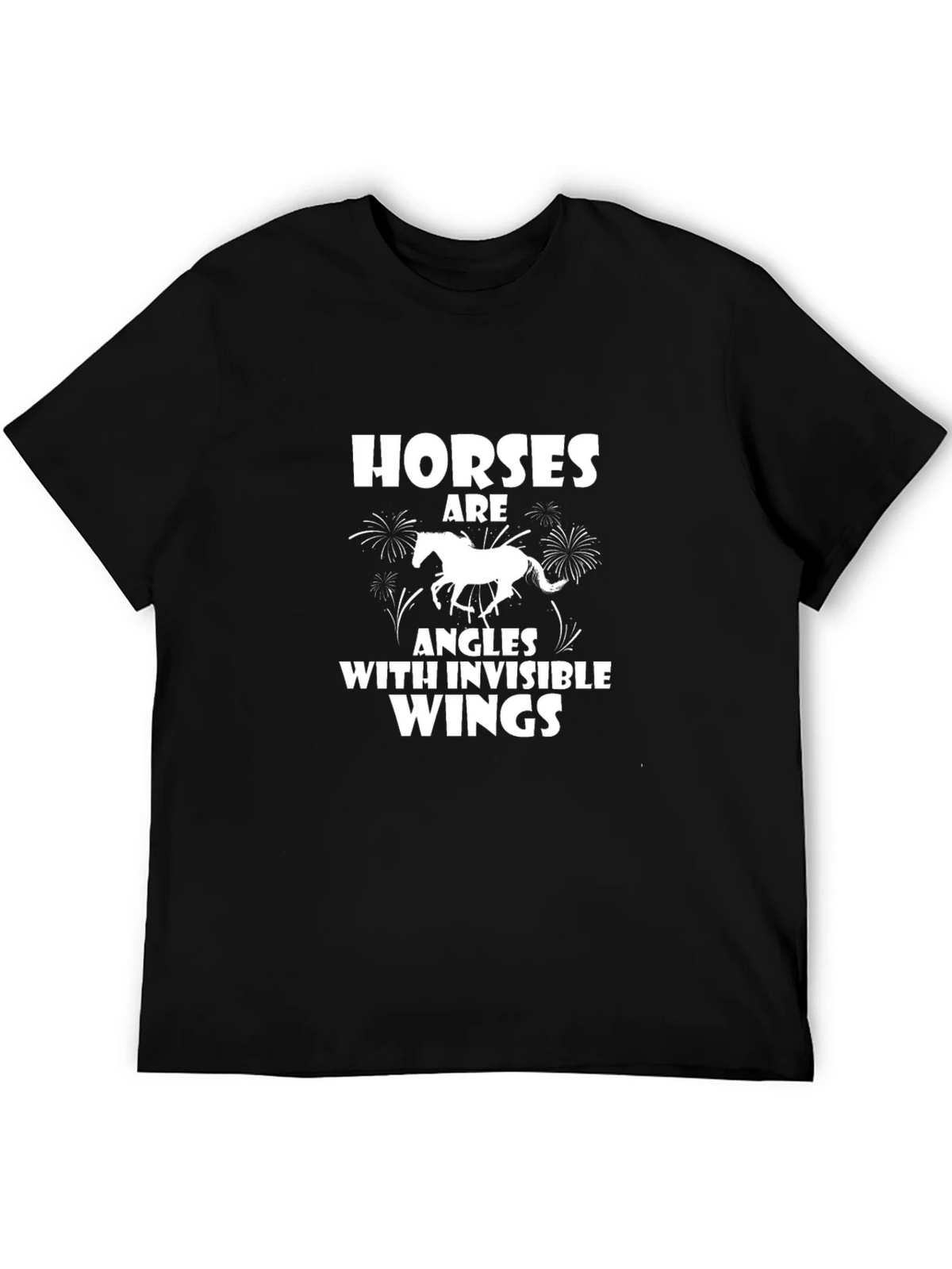 Horses Are Angles With Invisible Wings Black T-Shirt product image 5