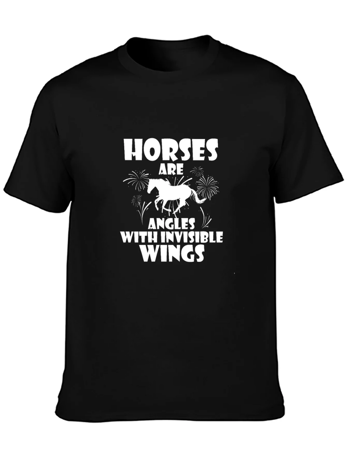 Horses Are Angles With Invisible Wings Black T-Shirt product image 3