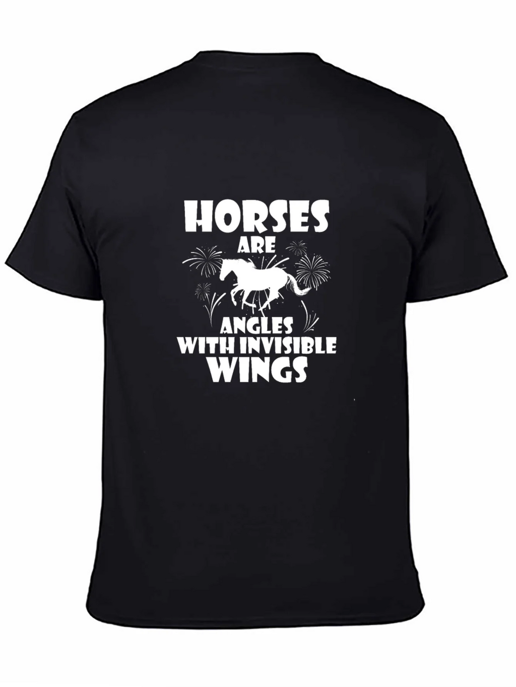 Horses Are Angles With Invisible Wings Black T-Shirt product image 4