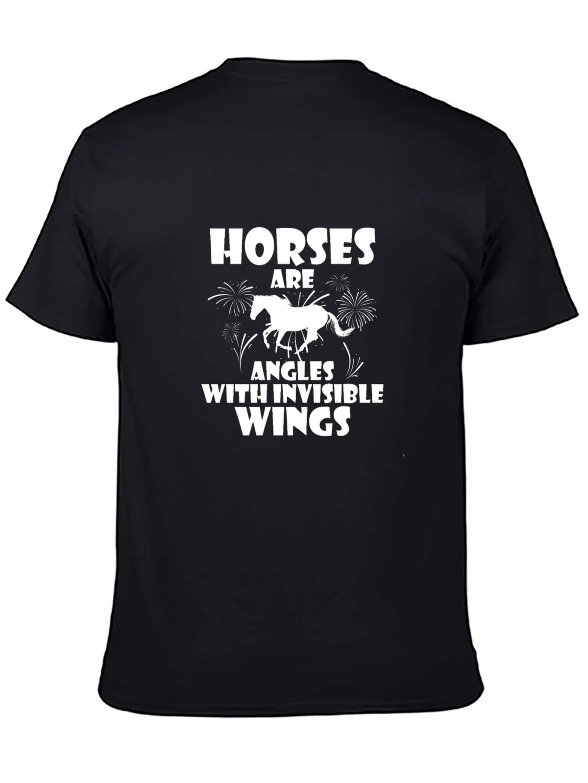 Horses Are Angles With Invisible Wings Black T-Shirt product image 4