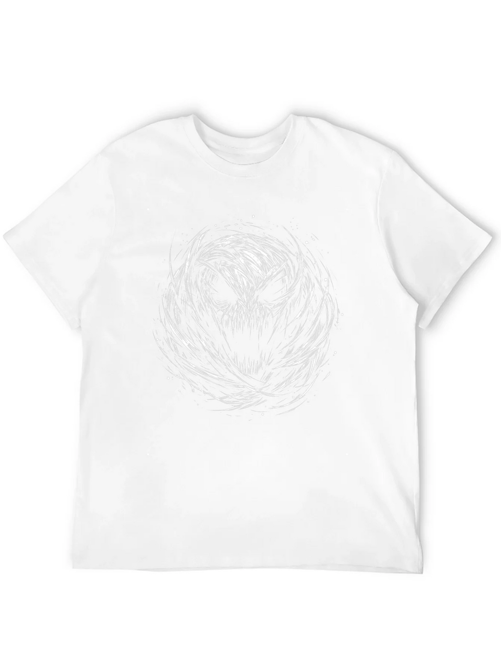 Mens Black T-Shirt with Abstract Skull Design product image 11