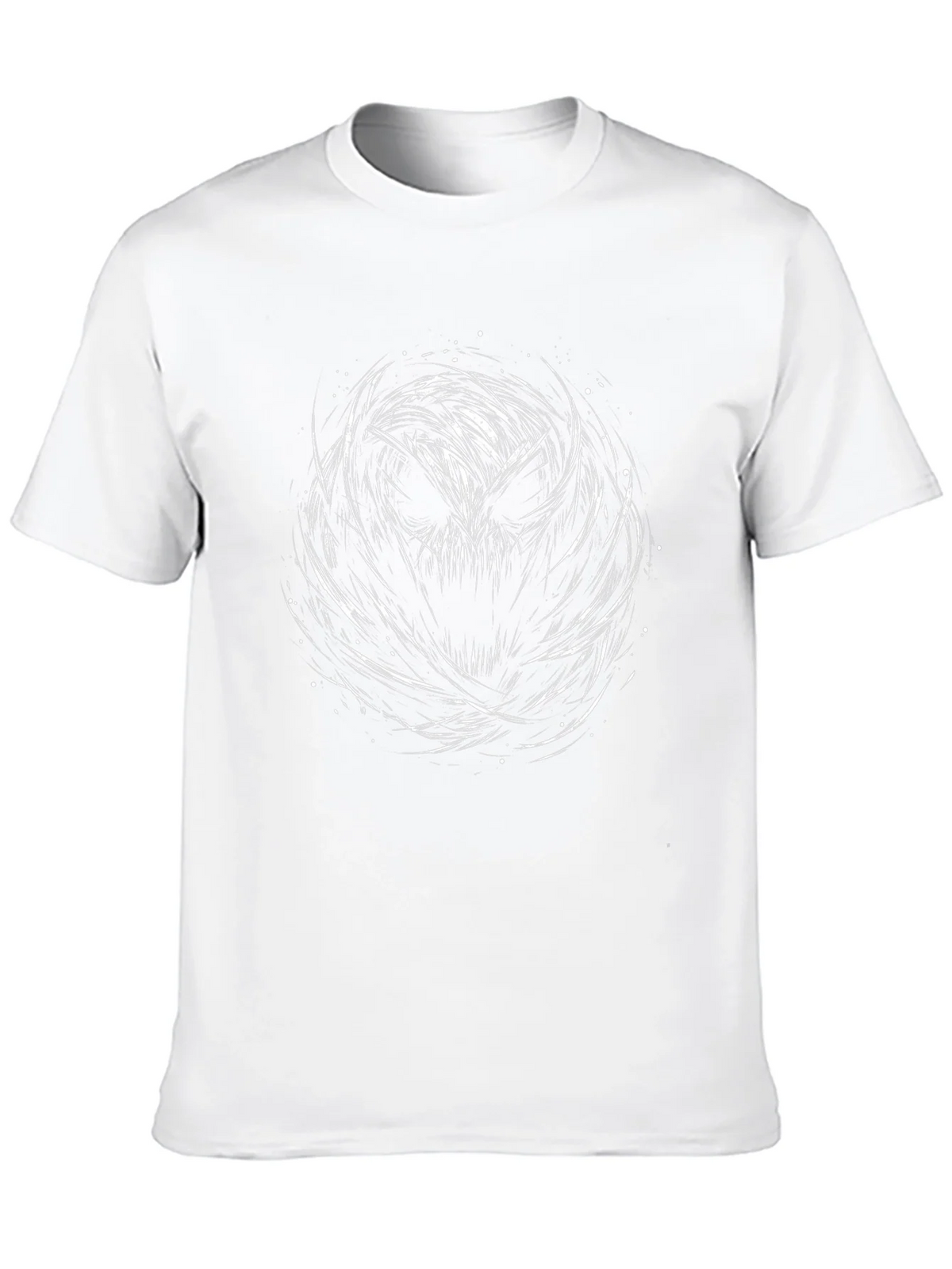 Mens Black T-Shirt with Abstract Skull Design product image 9
