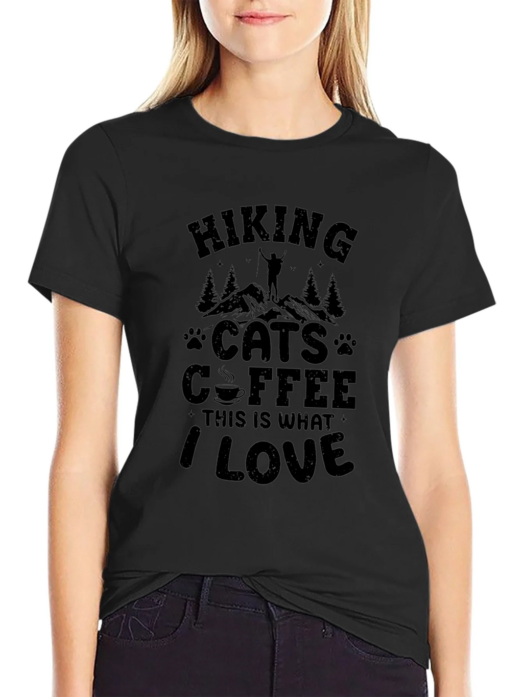 Hiking Cats Coffee Lover T-Shirt product image 2