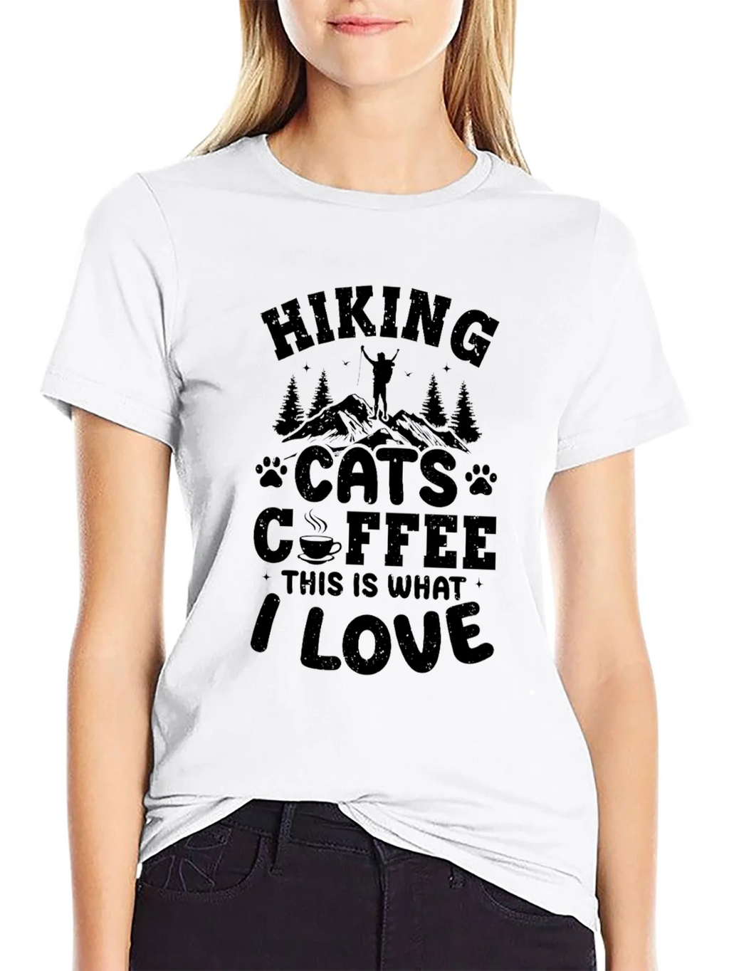 Hiking Cats Coffee Lover T-Shirt product image 8