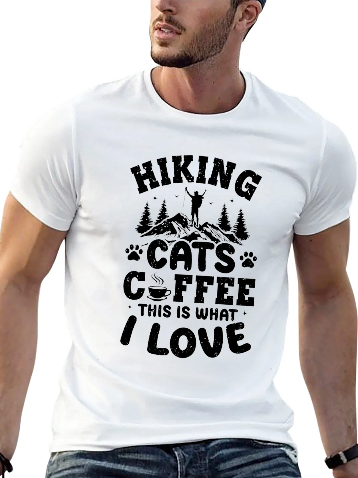 Hiking Cats Coffee Lover T-Shirt product image 12