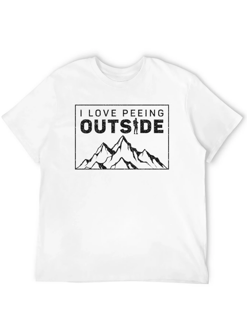 Mens Black T-Shirt - I Love Peeing Outside Graphic product image 11
