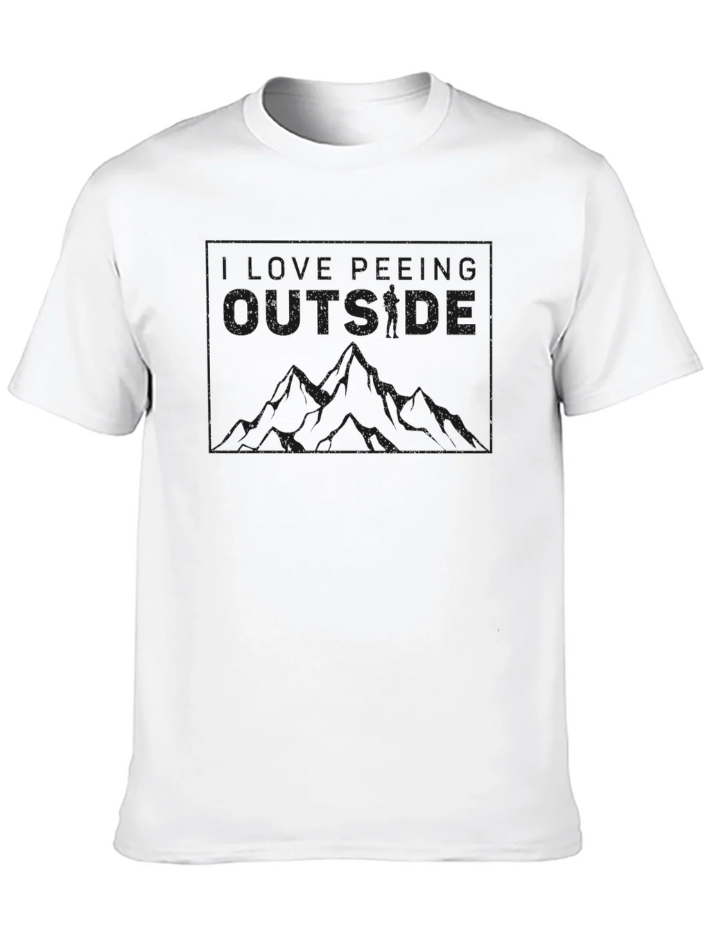 Mens Black T-Shirt - I Love Peeing Outside Graphic product image 9