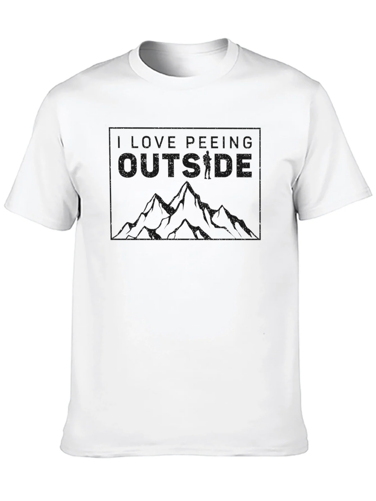 Mens Black T-Shirt - I Love Peeing Outside Graphic product image 9
